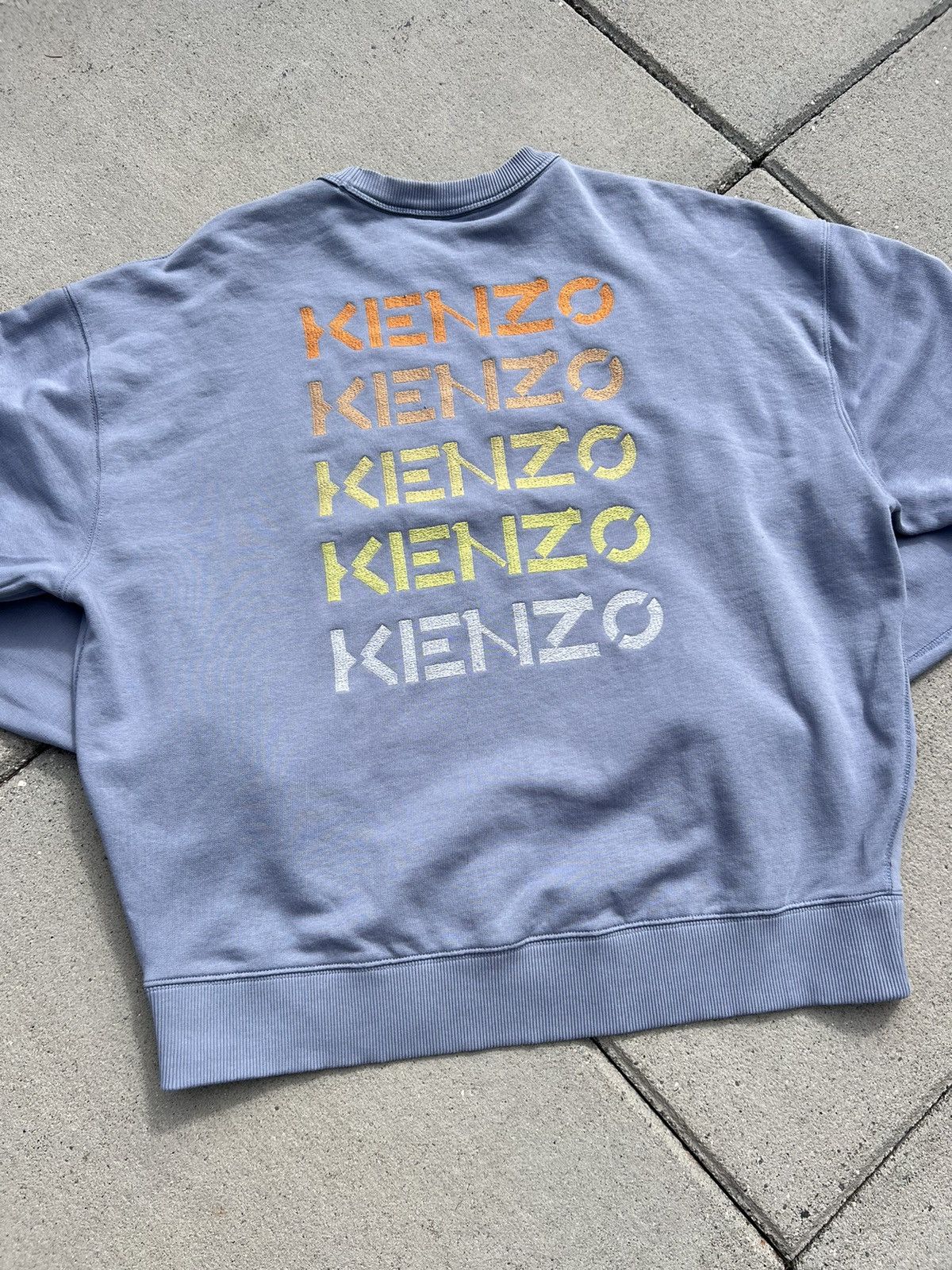 Japanese Brand × Kenzo Kenzo Oversize Logo Crewneck Sweatshirt Designer Size US XL / EU 56 / 4 - 1 Thumbnail