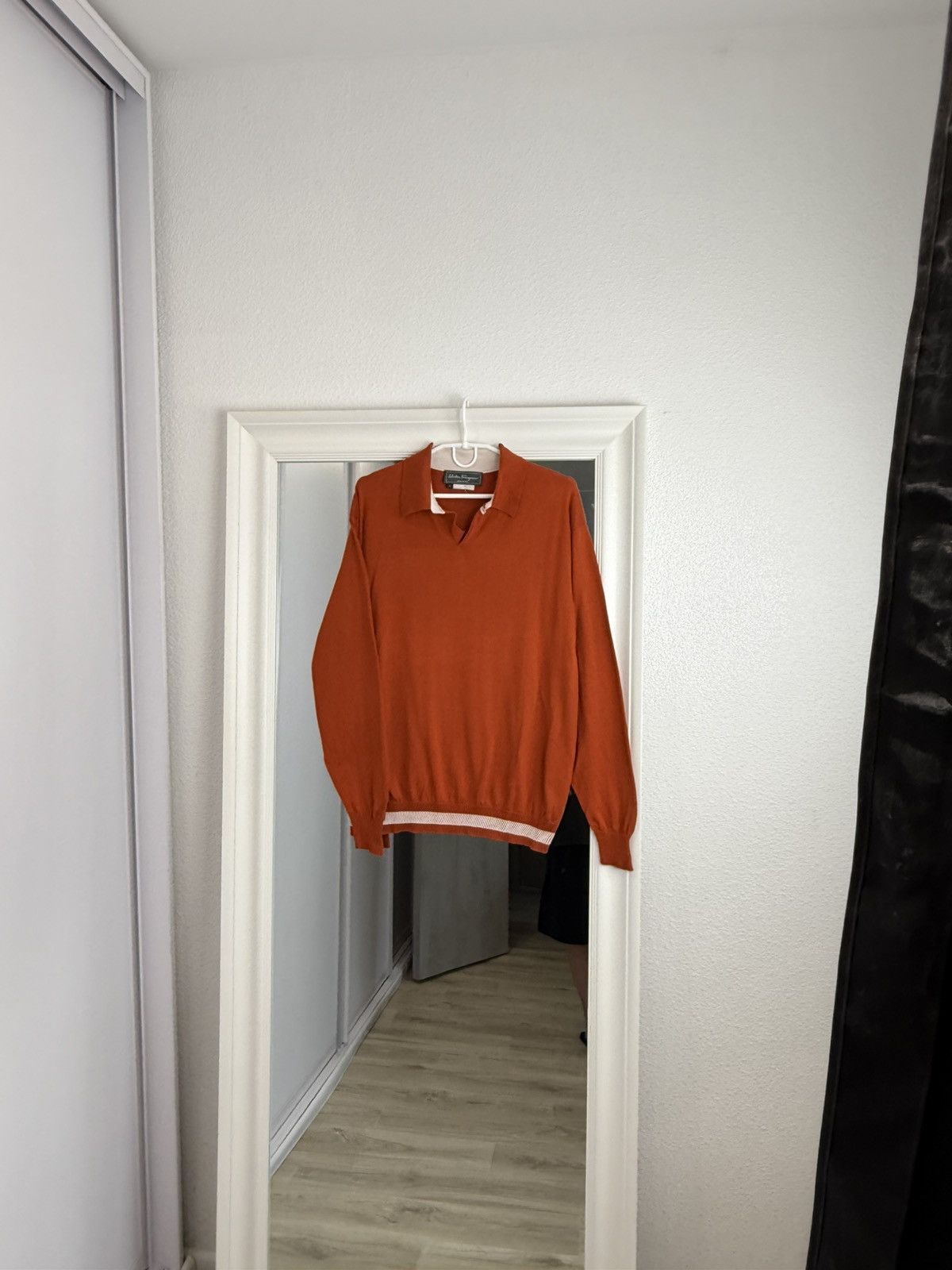 Salvatore Ferragamo Salvatore Ferragamo Sweater Pullover LongSleeve Polo Size: L Size US L / EU 52-54 / 3 - 7 Thumbnail