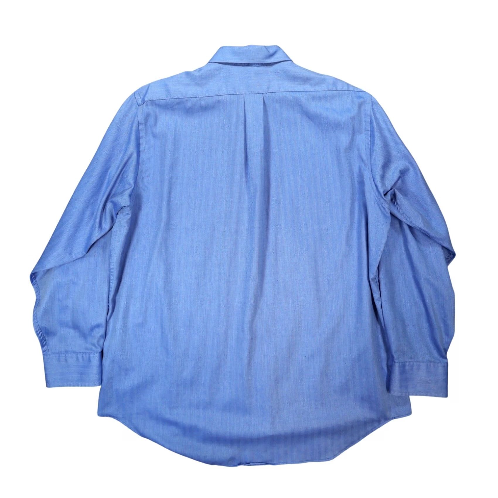 Chaps Chaps Shirt Mens XL Blue Herringbone Long Sleeve Button Down Excellent Size US XXL / EU 58 / 5 - 2 Thumbnail