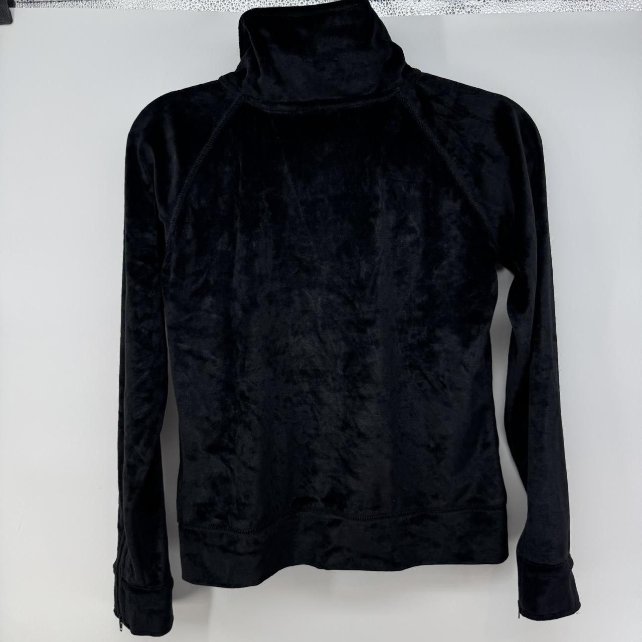 Bcbgmaxazria BCBG Max Azria Women’s Velour Zip Jacket S Black Gothic Size S / US 4 / IT 40 - 4 Thumbnail