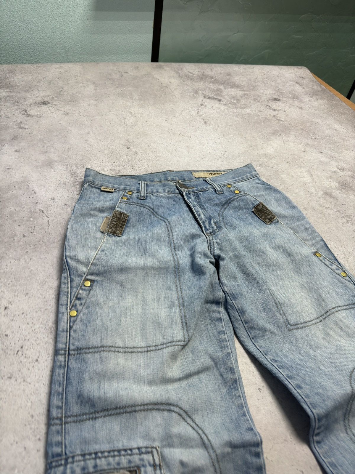 Hysteric Glamour × Japanese Brand × Junya Watanabe Vintage Japanese Cargo Baggy Junya Watanabe Style Jeans Pant Size US 30 / EU 46 - 3 Thumbnail