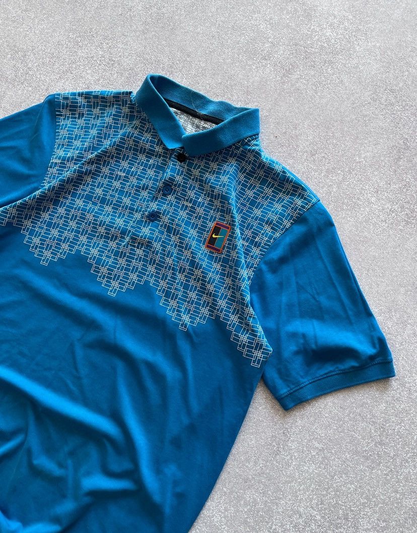 Nike Vintage Nike Court Blue Polo Shirt Y2K XL Size US XL / EU 56 / 4 - 2 Thumbnail