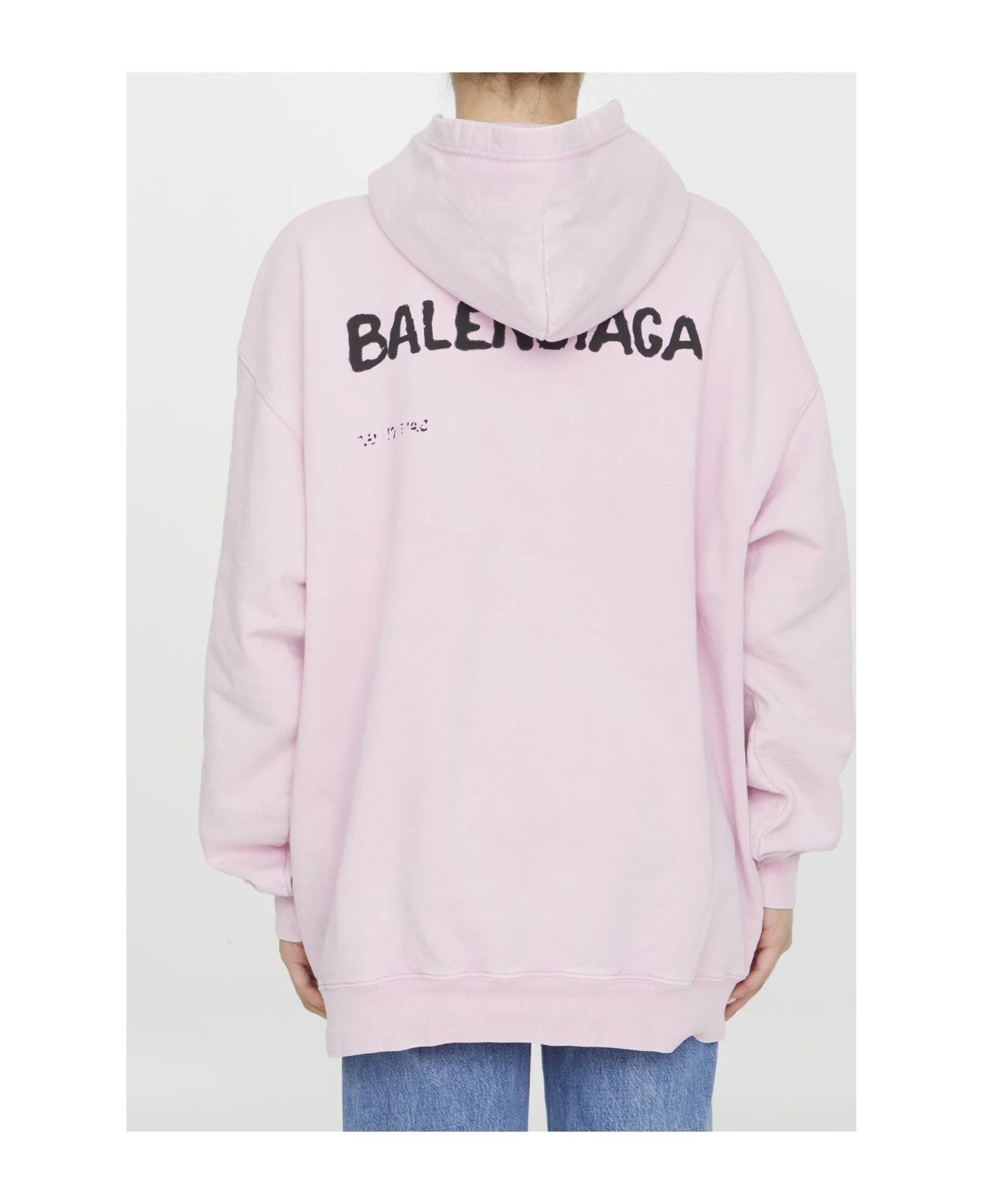 Balenciaga o1s1rm1125 Hand-Drawn Balenciaga Hoodie Medium Fit in Pink Size XL / US 12-14 / IT 48-50 - 4 Thumbnail