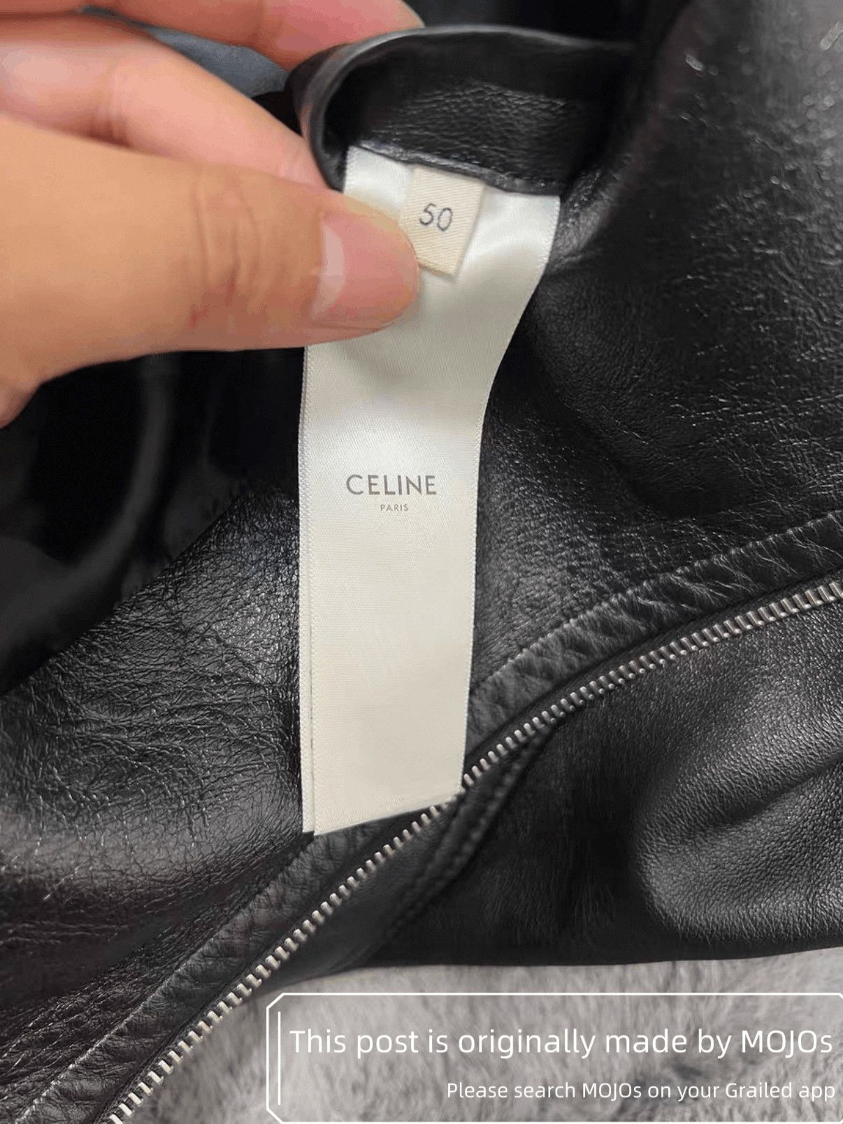 Celine Sz 50 Celine 20AW Lamb Leather Baseball Jacket mojos18461028 Size US M / EU 48-50 / 2 - 5 Thumbnail