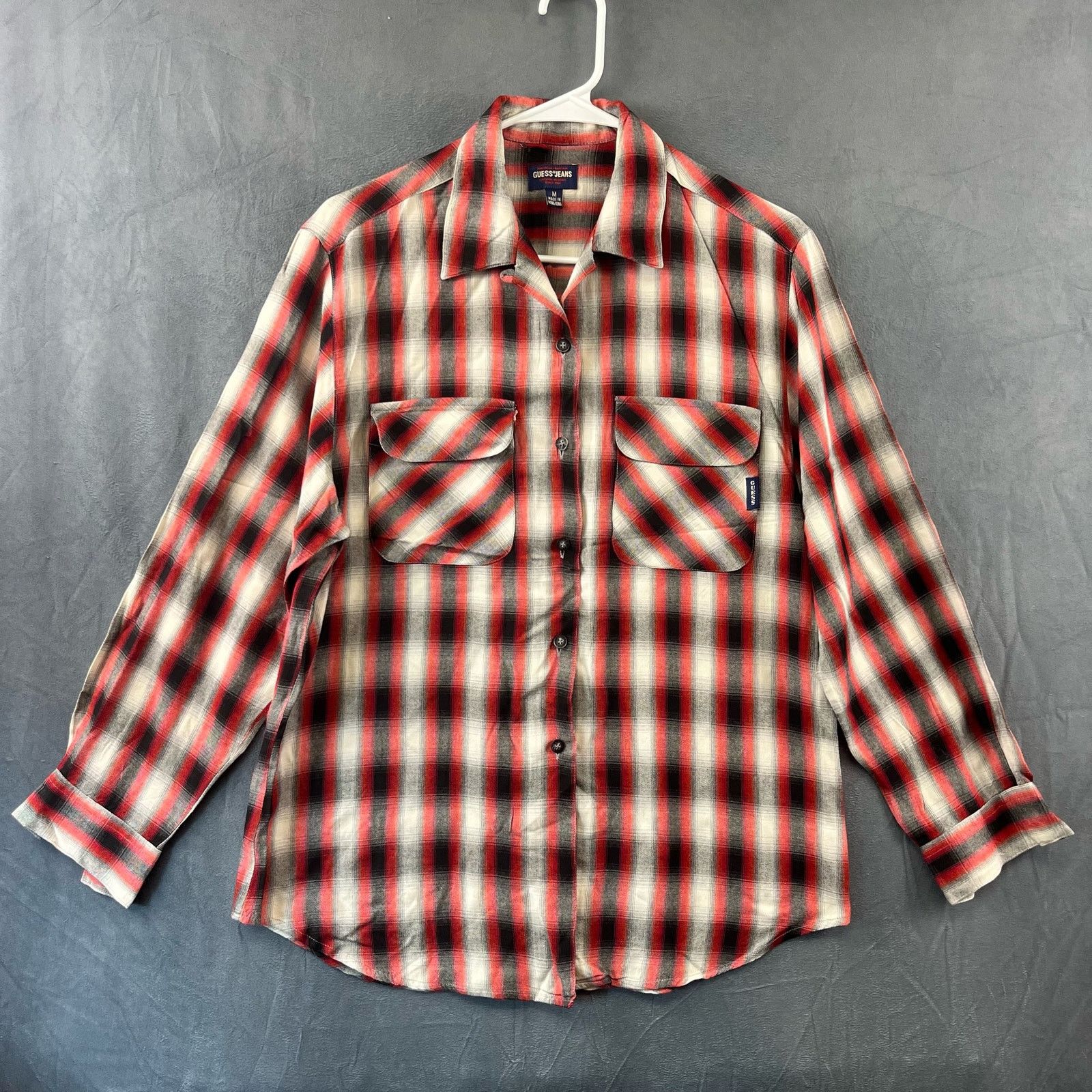 Guess Vintage Guess Made in USA Plaid Button Down Shirt Medium Size US M / EU 48-50 / 2 - 1 Thumbnail