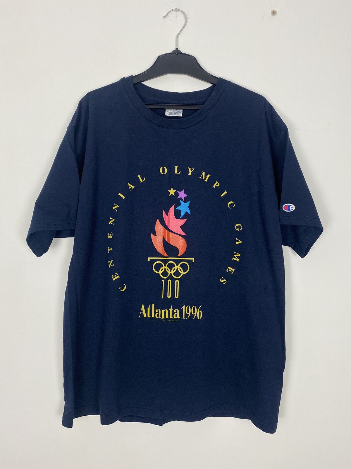 Champion × USA Olympics × Vintage Vintage Champion Atlanta 1996 Olympic tee Graphic Navy Size US XL / EU 56 / 4 - 1 Thumbnail