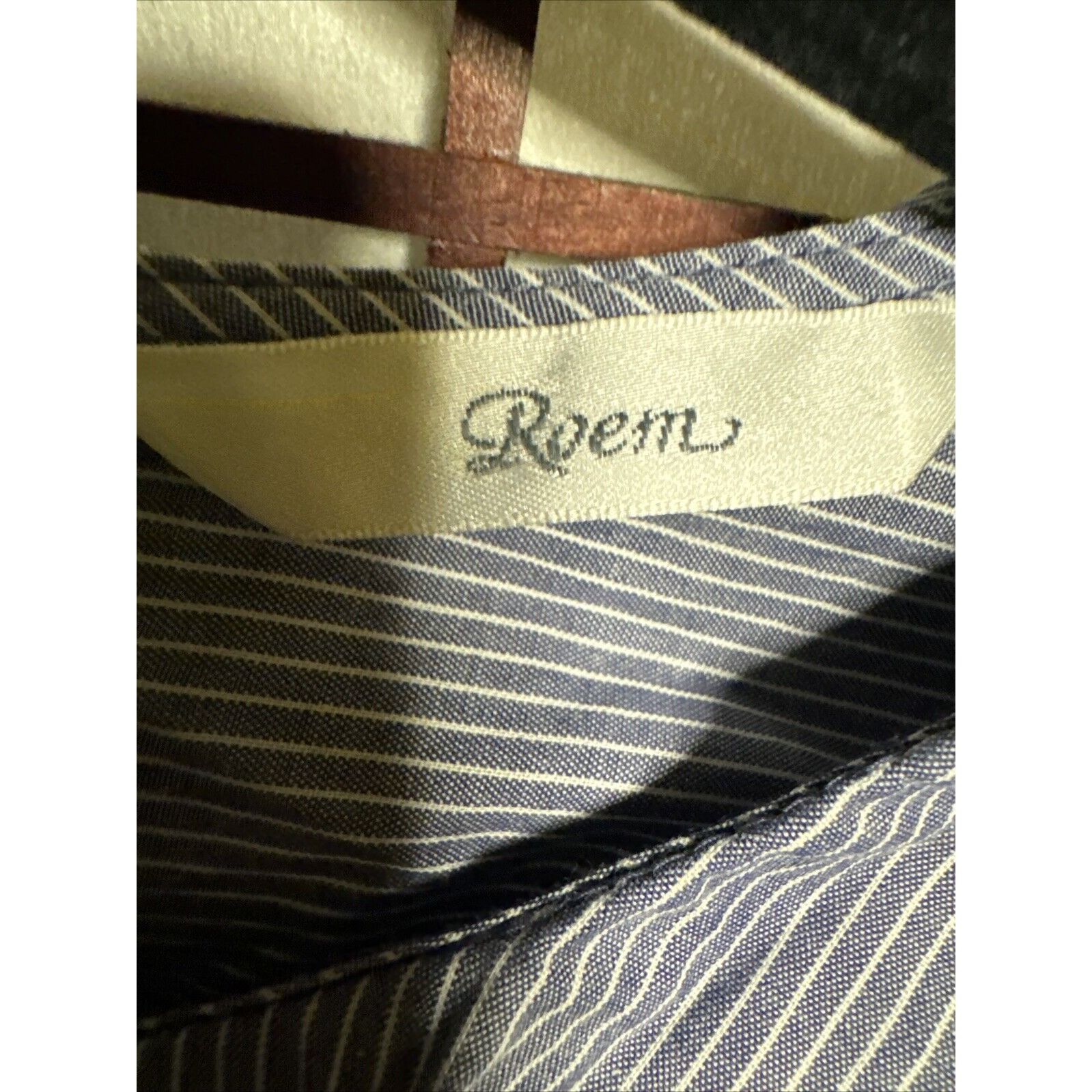 Other Roem Blue Pinstripes Ruffle Blouse Shirt NO SIZE Lightweight Size XS / US 0-2 / IT 36-38 - 2 Thumbnail