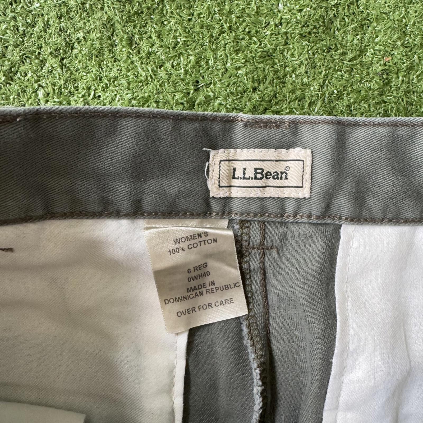 Designer L.L.Bean Women's Cotton Gray Trousers Size ONE SIZE - 3 Thumbnail