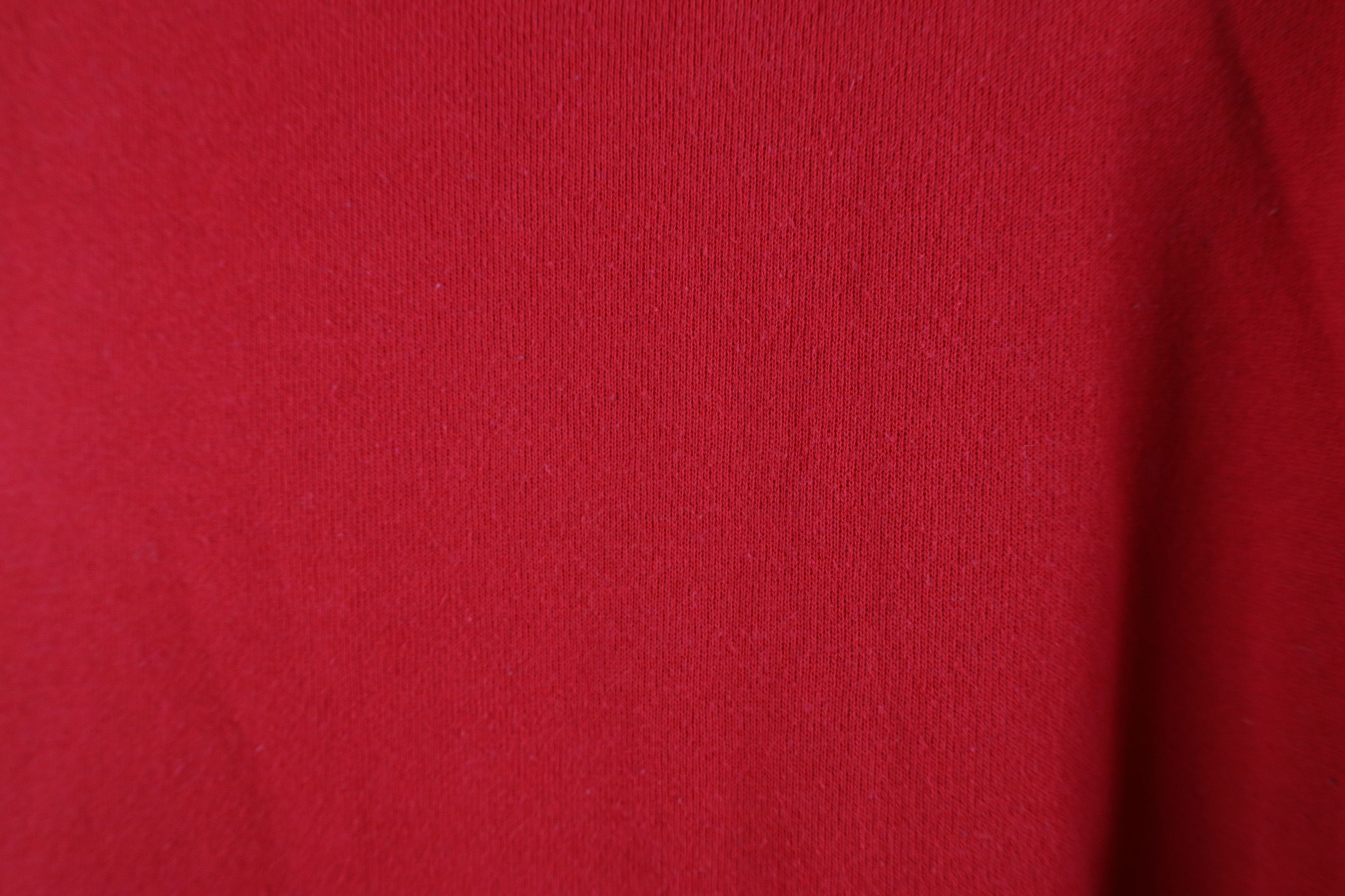 Vintage Vintage 90s Streetwear Blank Crewneck Sweatshirt Red USA Size US XL / EU 56 / 4 - 8 Thumbnail