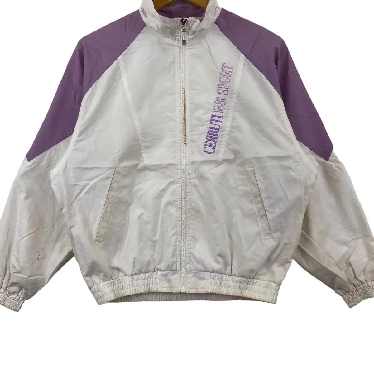 Cerruti 1881 × Vintage Vintage CERRUTI 1881 SPORT Biela Italy Outdoor Tennis Jacket Size L / US 10 / IT 46 - 3 Thumbnail