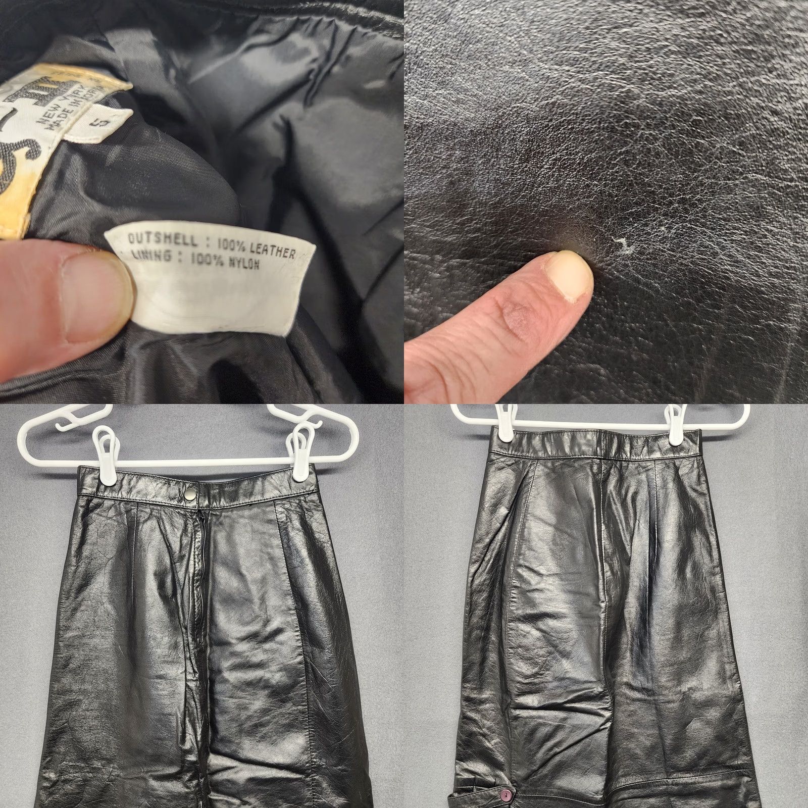 G-III VINTAGE G-III Leather Skirt Womens 5 Black Long A-Line Skirt Midi Pleats Womens Size 27" / US 4 / IT 40 - 8 Thumbnail