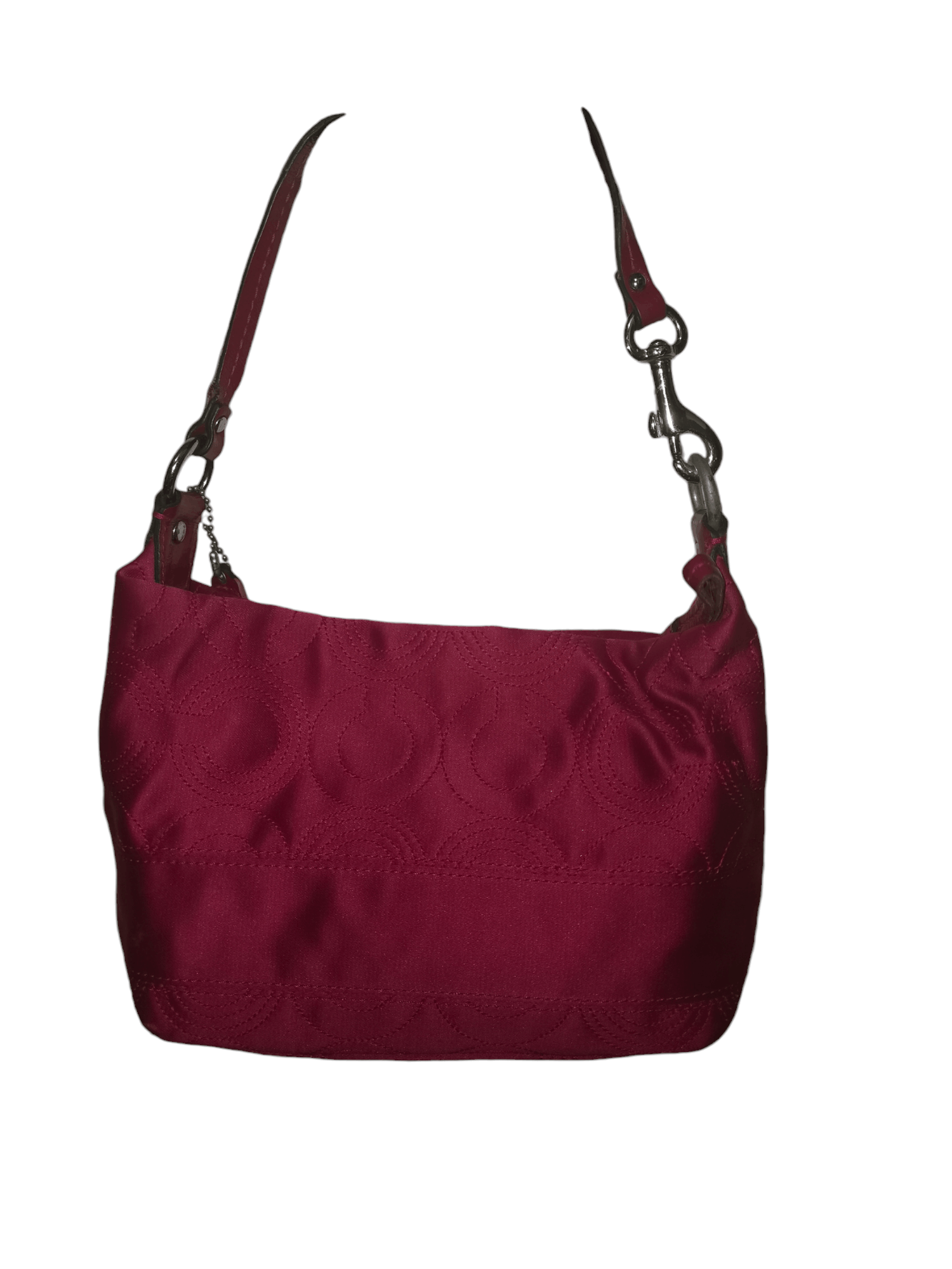 Coach Coach monogram pink pochette hand bag baguette Size ONE SIZE - 3 Thumbnail