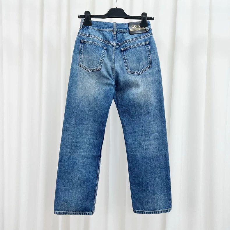 Gucci Gucci Logo Denim Pants W24 Size-2506 Size 33" - 2 Thumbnail