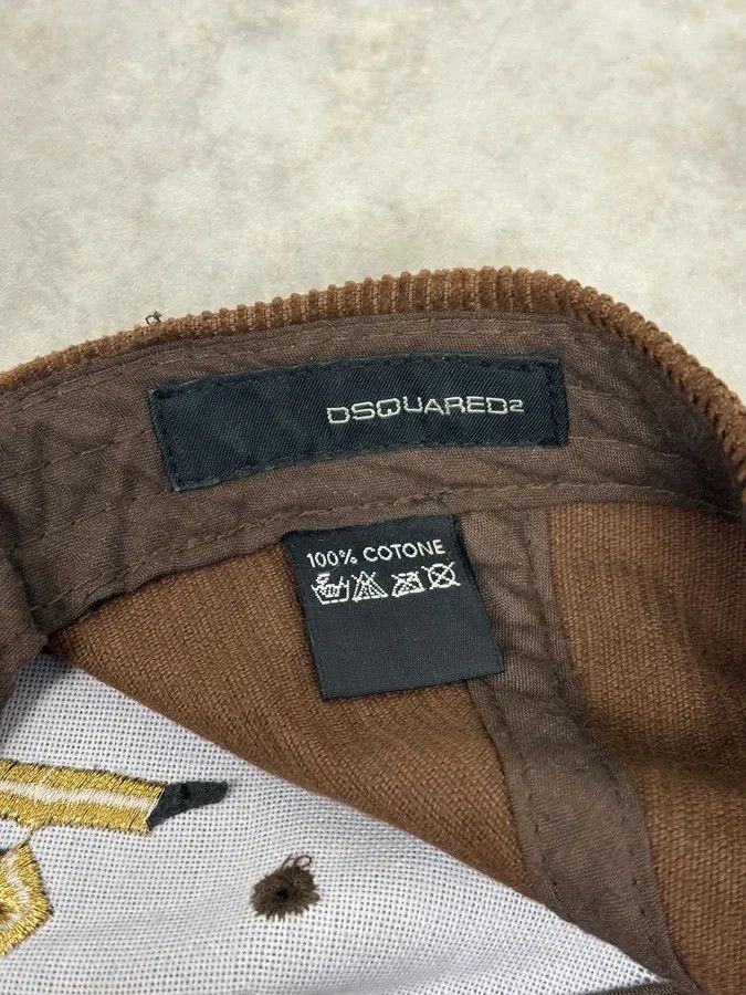 Dsquared2 AW2005 Dsquared2 Brown Angel Embroidered Corduroy Cap Size ONE SIZE - 8 Thumbnail