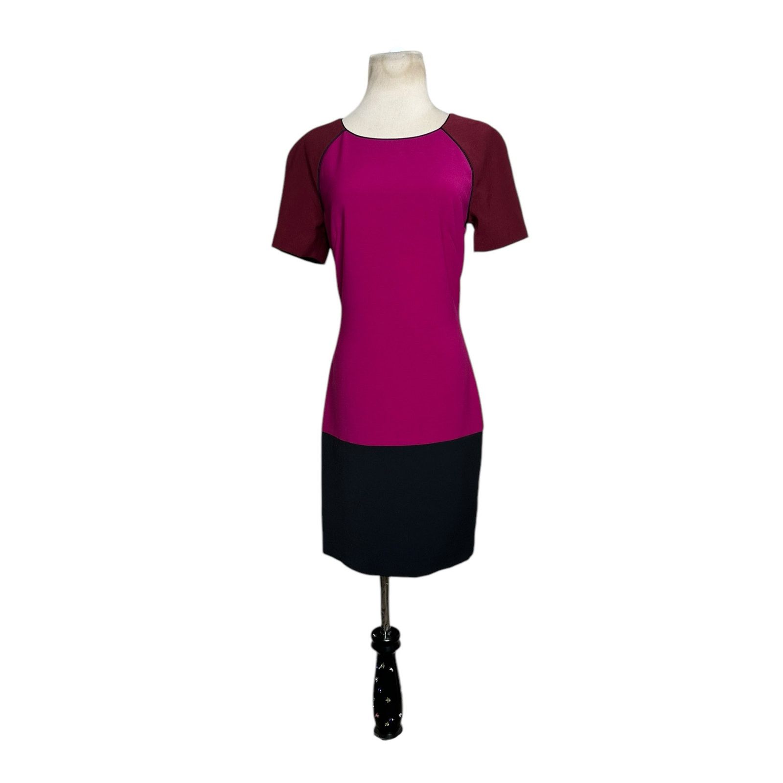 Jonathan Simkhai Purple Black Color Block Cocktail Dress 2