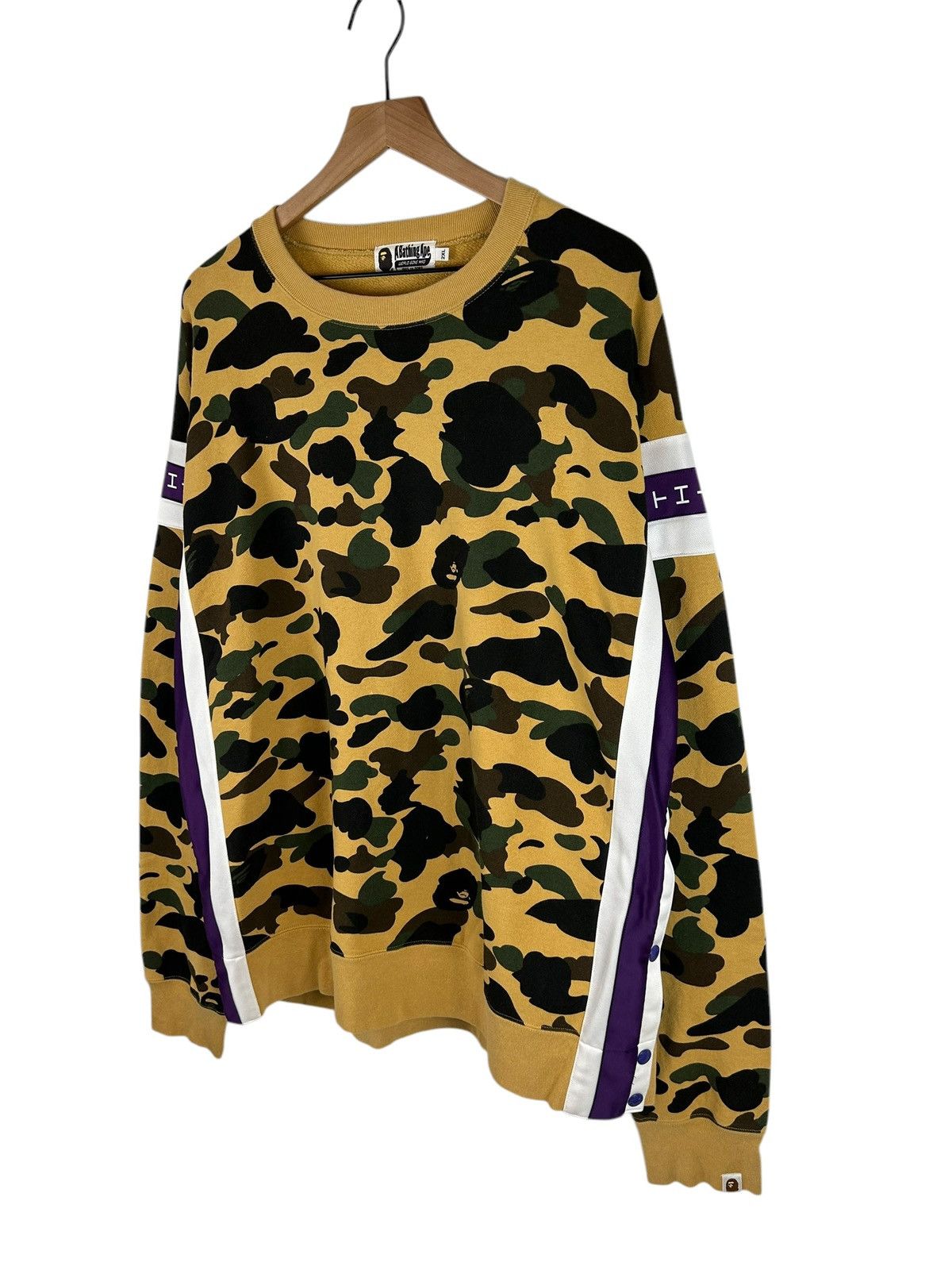 Bape Bape 1st Camo Side Button Sweatshirt Size US XXL / EU 58 / 5 - 2 Thumbnail