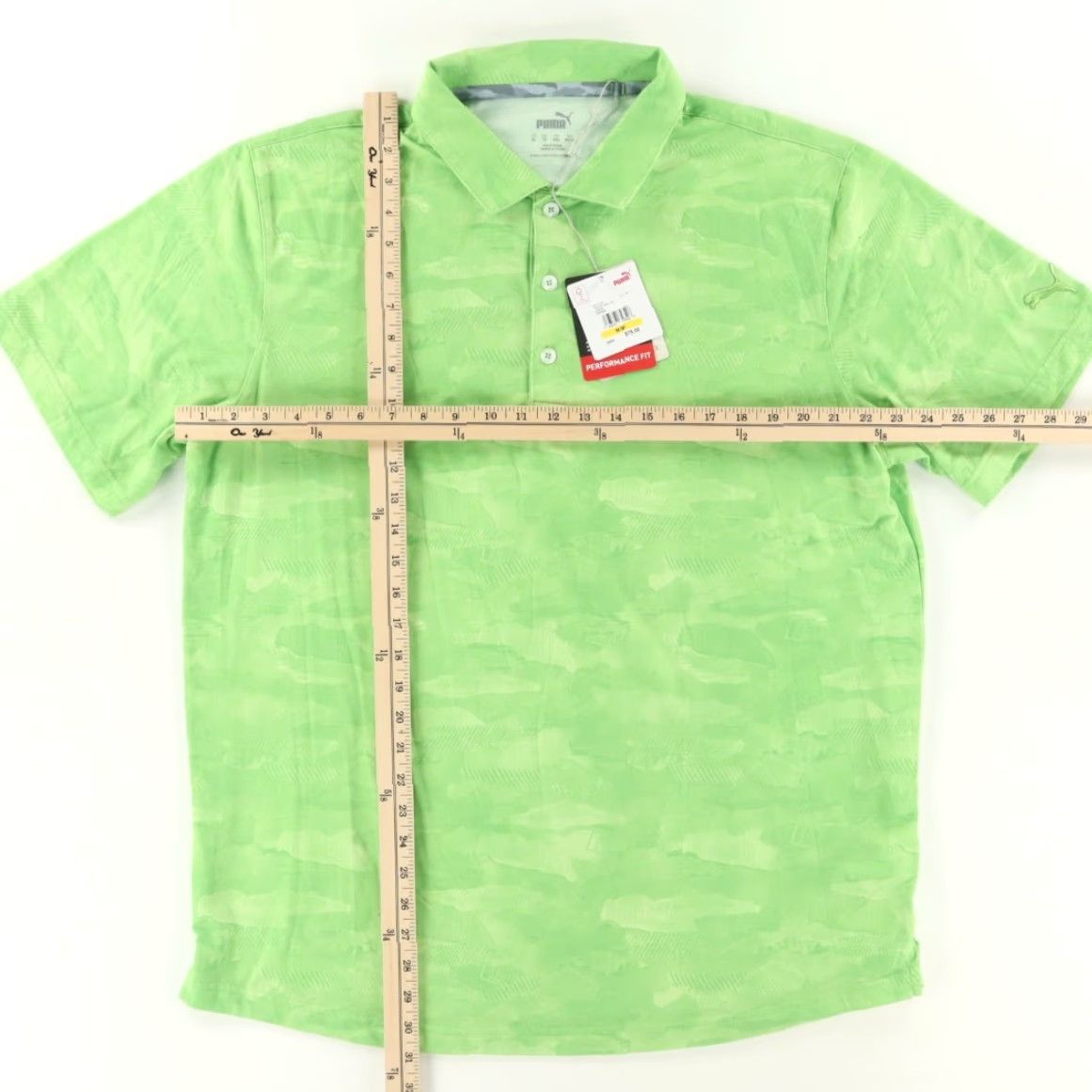Puma Puma Shirt Green Men's XL Solarized Camo Stretch Polyester Polo Shirt US? Size US XL / EU 56 / 4 - 3 Thumbnail