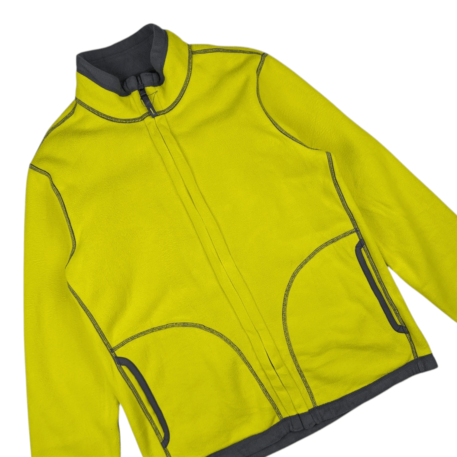 Uniqlo UNIQLO Reversible Grey Yellow Sherpa Fleece Jacket Size US S / EU 44-46 / 1 - 14 Thumbnail