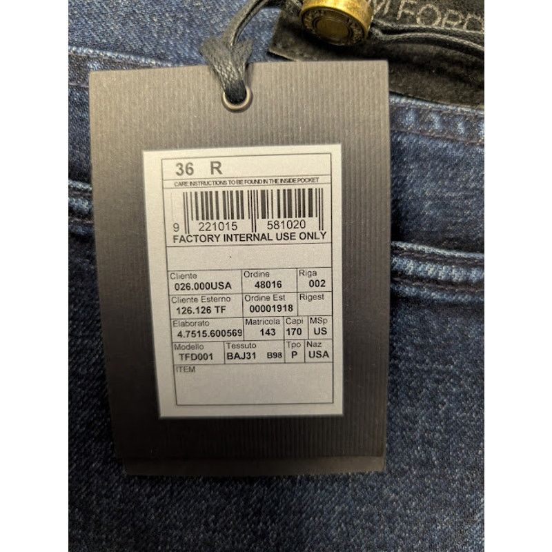 Tom Ford o1rshd1 Q:3 / Slim Fit Denim Jeans in Navy Blue 36 Size US 36 / EU 52 - 23 Thumbnail
