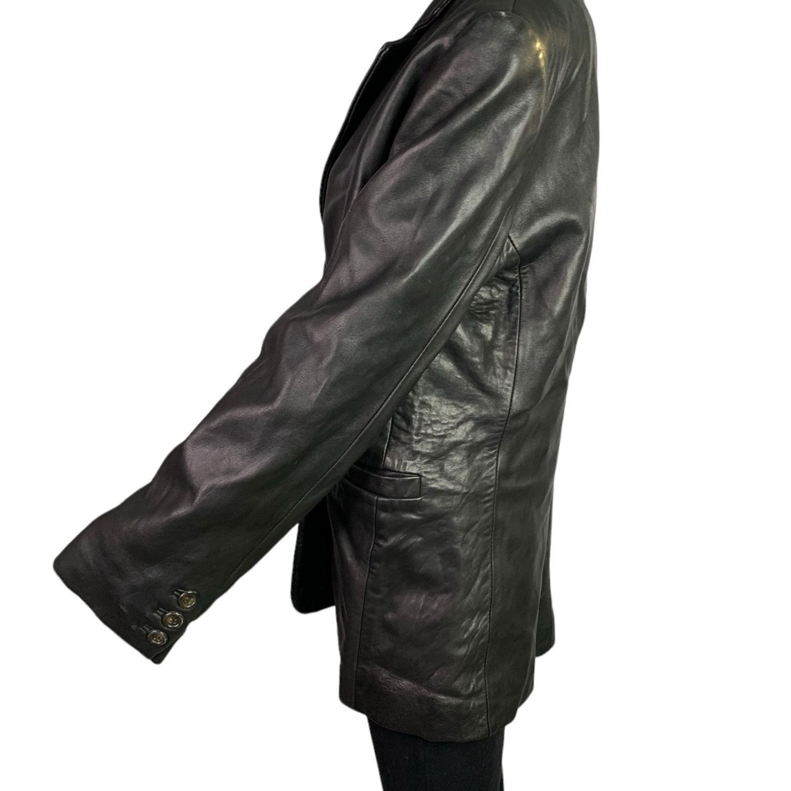 Andrew Marc Andrew Marc New York Women's Size 10 Car Coat 100% Leather Size L / US 10 / IT 46 - 4 Thumbnail