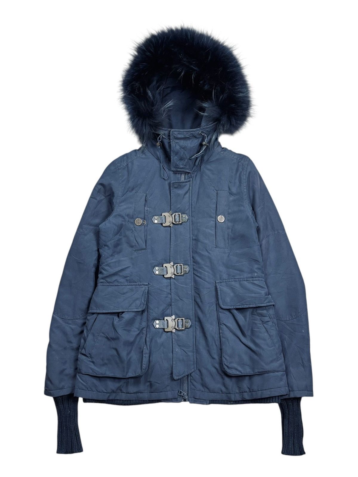 GOA 2000s SLY - Buckle Apocalypse Style Fur Hoodie Jacket Size US M / EU 48-50 / 2 - 1 Thumbnail