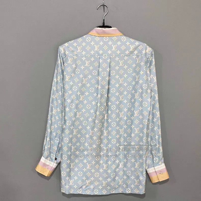 Louis Vuitton Louis Vuitton Color-block striped full-print silk shirt Size XXS / US 00 / IT 34 - 3 Thumbnail