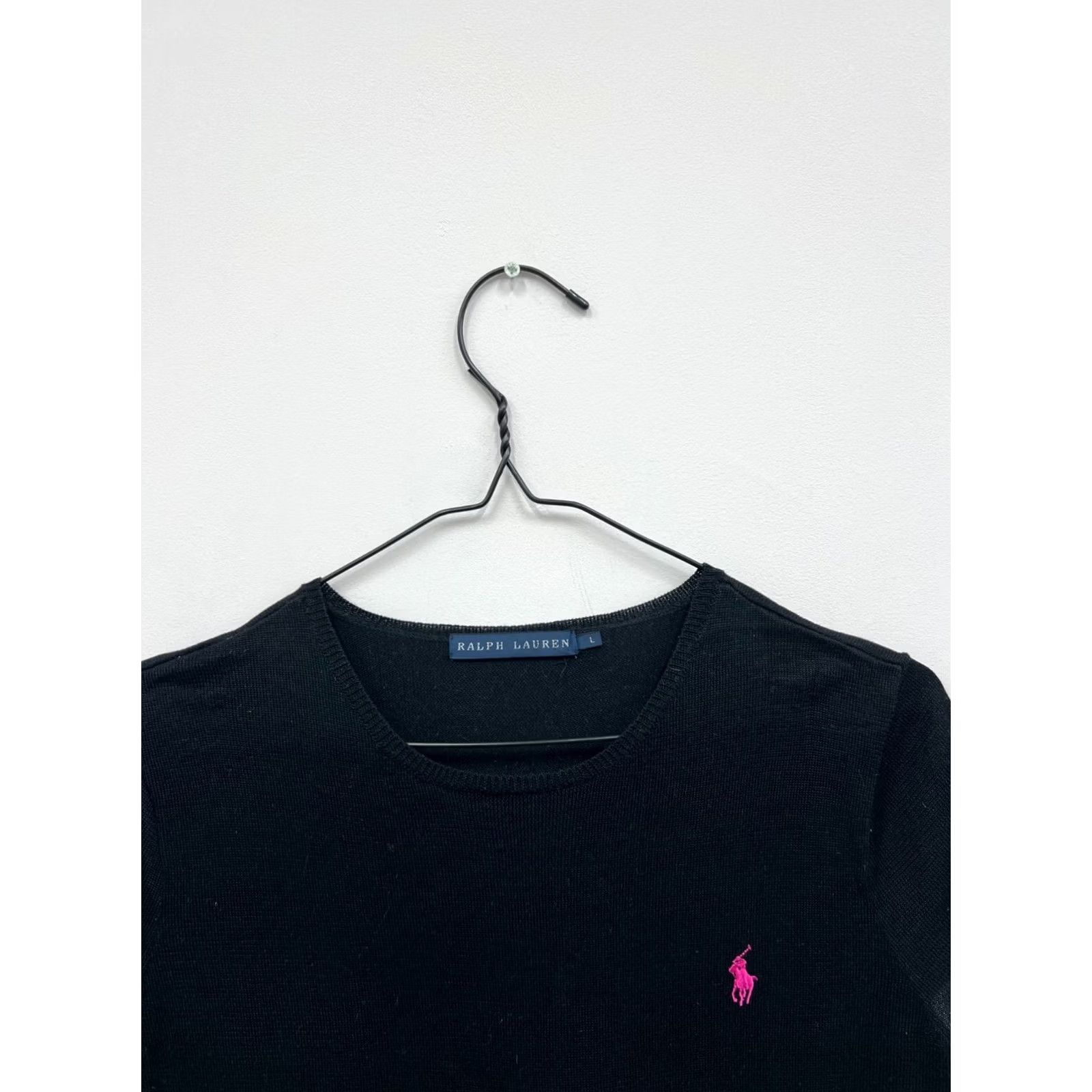 Polo Ralph Lauren VINTAGE Polo Ralph Lauren Dress Shirt Blouse Shirt Women Size L Black Logo Crew Neck Short Sleeve Vintage Yes Womens Size L / US 10 / IT 46 - 3 Thumbnail