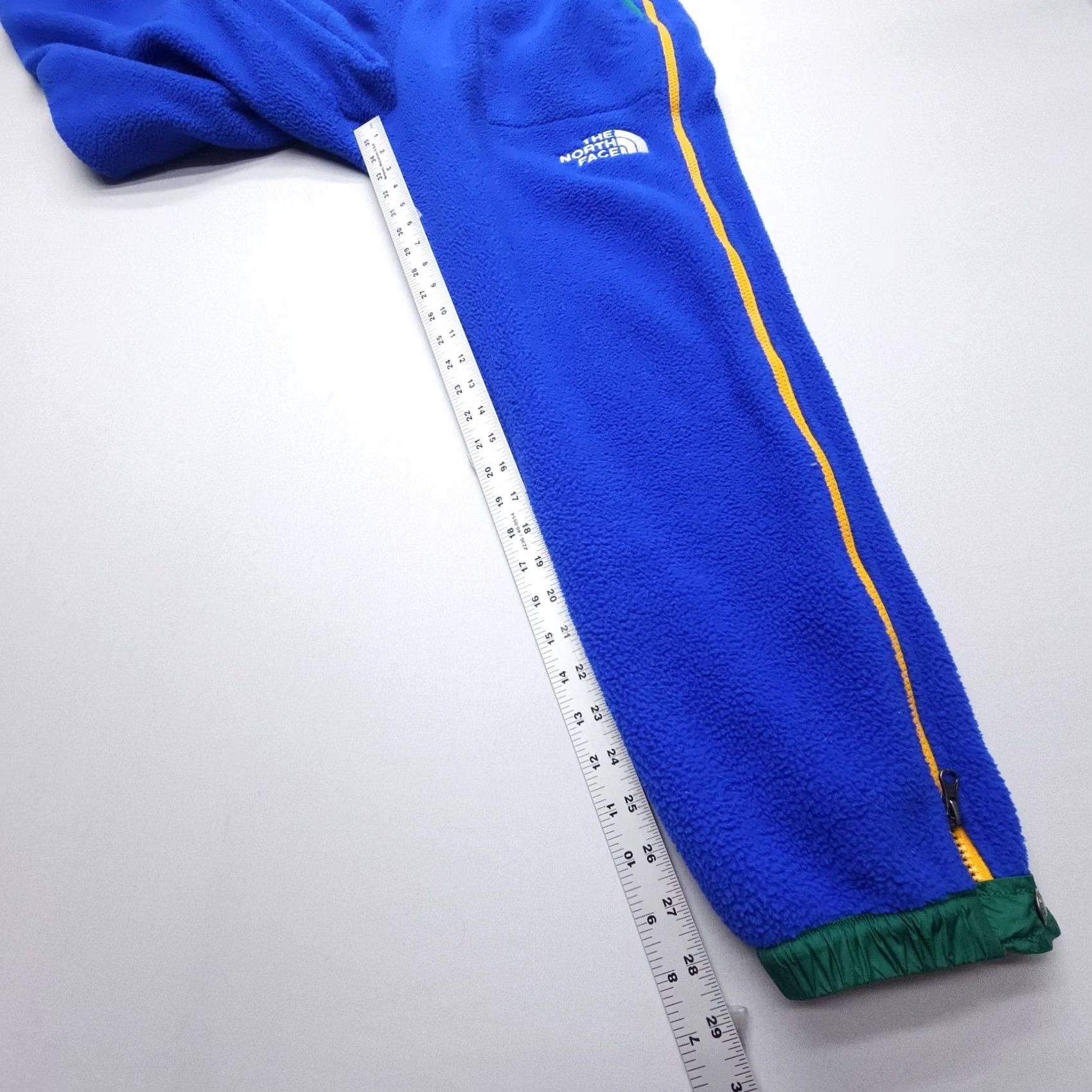 The North Face The North Face Colour Block Fleece Joggers Womens XL Blue Retro Teddy Camp Hike Size 29" - 5 Thumbnail
