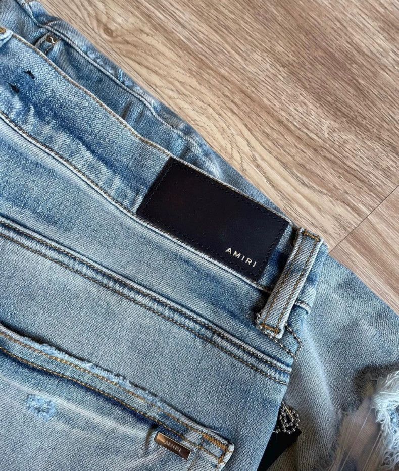 Amiri Amiri colorful patched blue jeans Size US 34 / EU 50 - 3 Thumbnail