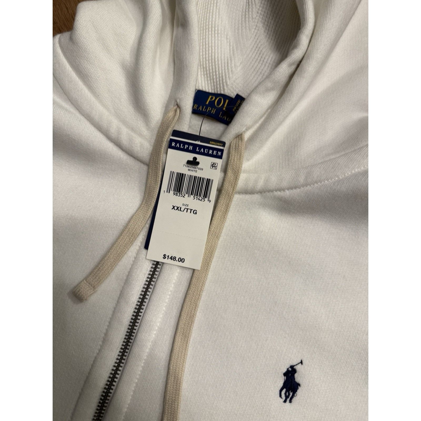 Polo Ralph Lauren Polo Ralph Lauren Classic Heavy Full-Zip Hoodie Jacket Bone Size US XXL / EU 58 / 5 - 3 Thumbnail
