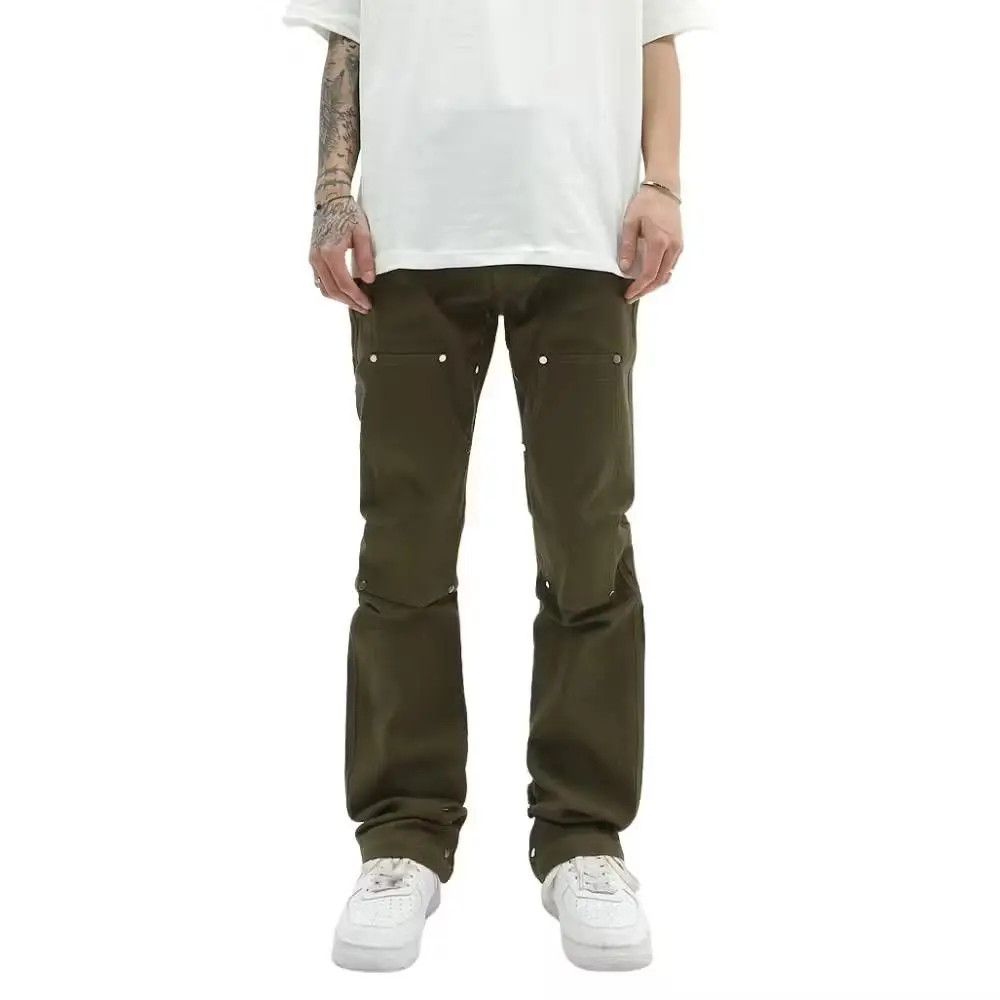 Japanese Brand × Jean 777 Embroidery Khaki Denim Jeans Size US 34 / EU 50 - 2 Thumbnail