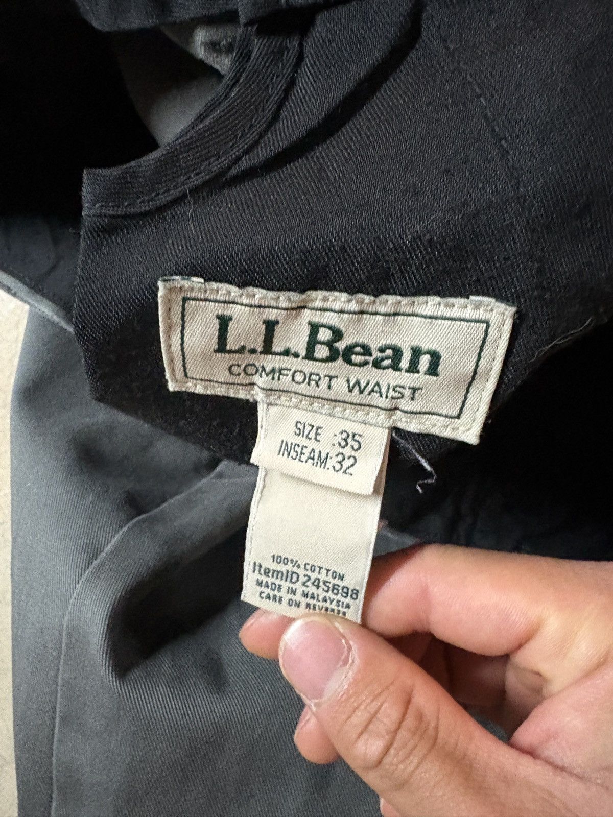 L.L. Bean Vintage 00’s L.L. Bean Casual Cotton Chino Pants Stone Gray Size US 35 - 4 Thumbnail