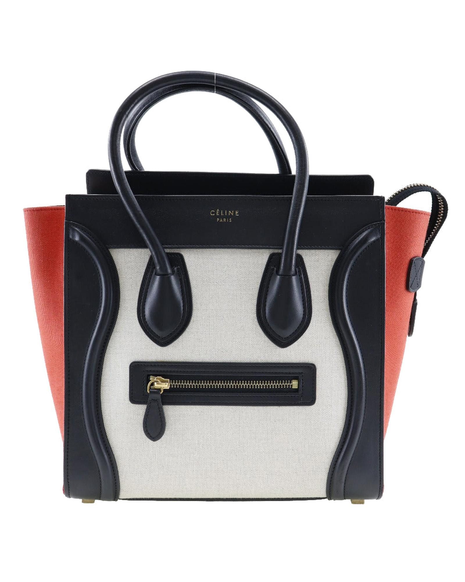 image of Celine Tricolor Leather Handbag, Women's