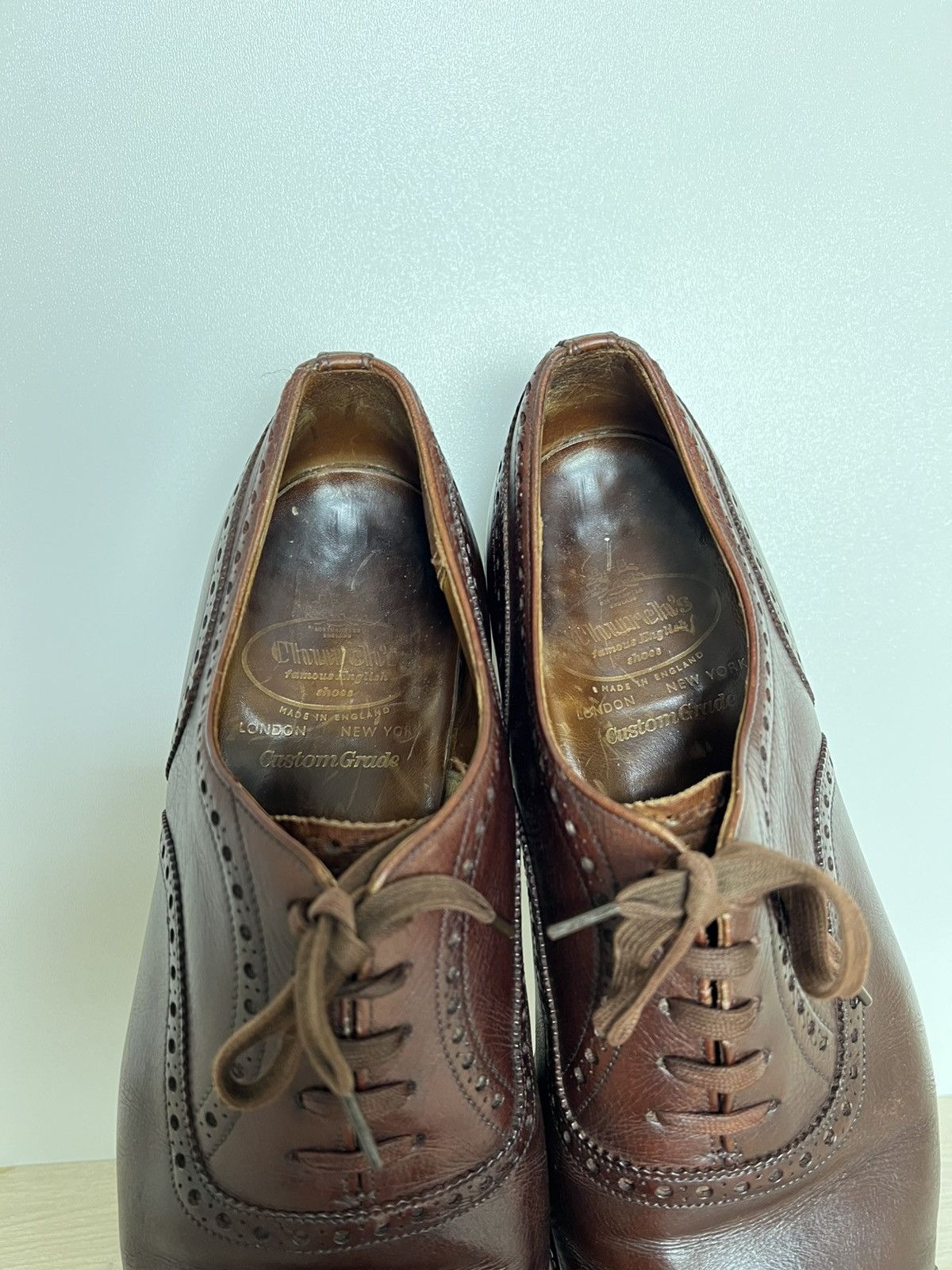 Church's Church's Custom Grade Brown Leather Semi-Brogue Oxfords Size US 9.5 / EU 42-43 - 21 Thumbnail