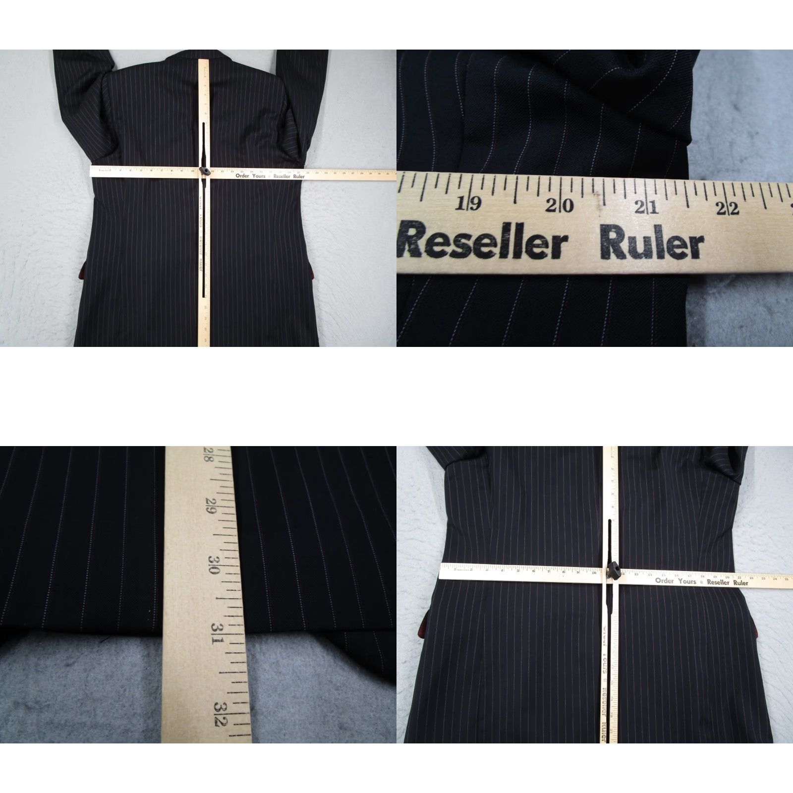 Brooks Brothers BROOKS BROTHERS 1818 FITZGERALD Suit Black 2-Piece Wool 42 Long Men’s Pinstripe Casual/Formal Oversized 2pc Tailored Menswear Size 42R - 8 Thumbnail