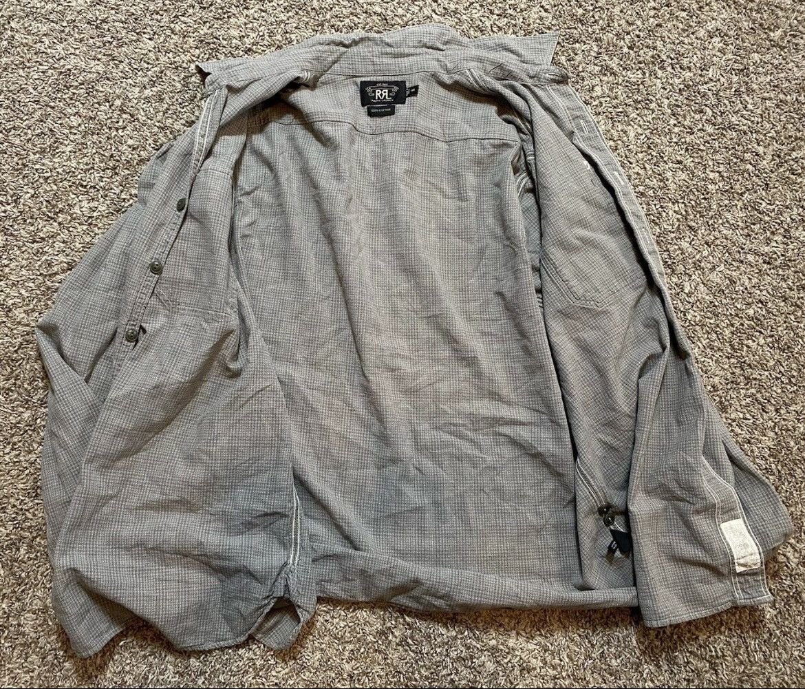 RRL Ralph Lauren Double RL Ralph Lauren Gray Flannel Button Down Shirt Size US XXL / EU 58 / 5 - 5 Thumbnail