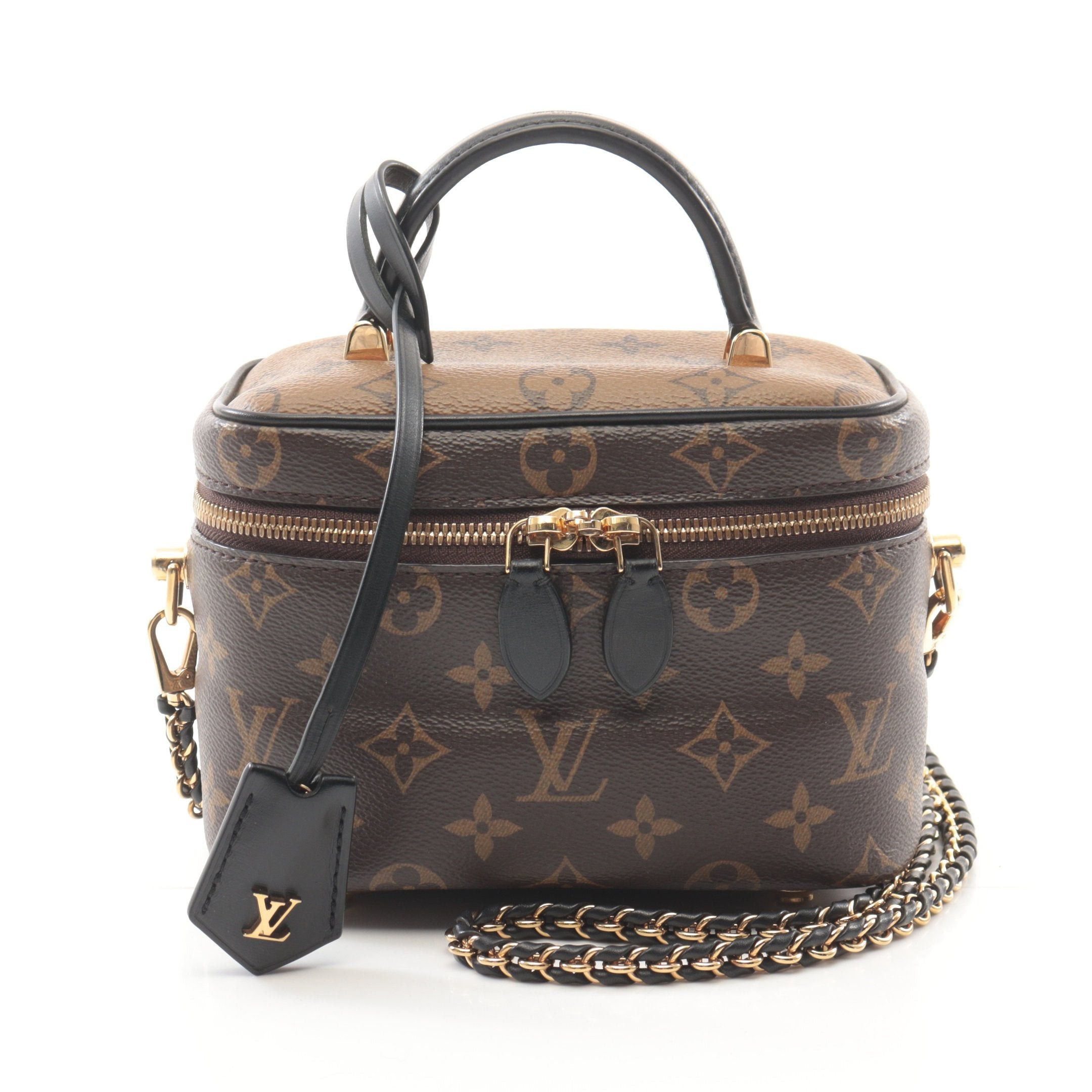 Louis Vuitton Louis Vuitton Vanity Nv Pm Monogram Reverse Handbag Bag Leather Brown Black Size ONE SIZE - 1 Thumbnail