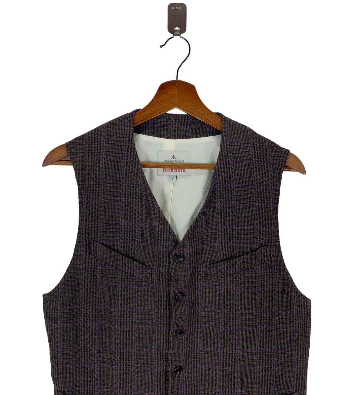 Vintage VINTAGE HONNETE VETEMENTS DE TRAVAILS TARTAN VEST Size US M / EU 48-50 / 2 - 4 Thumbnail