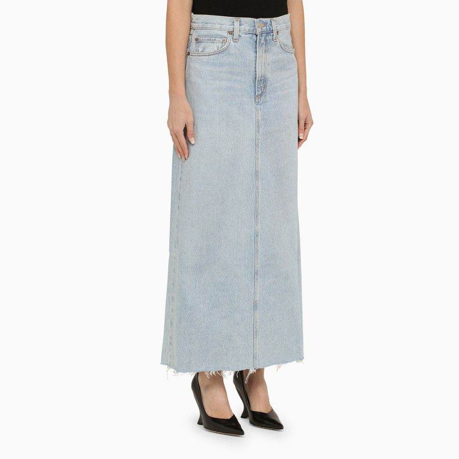 Agolde o1d2blof0724 Denim Skirt in Blue Size 29" - 3 Thumbnail