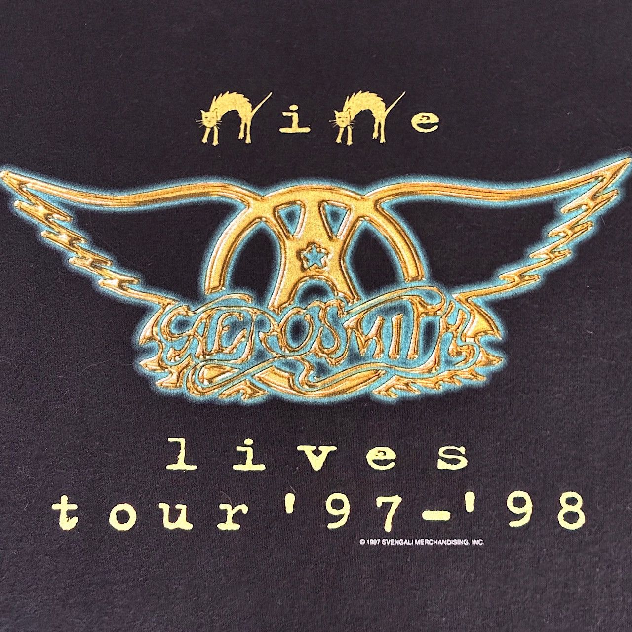 Band Tees Vintage 1997 Aerosmith Nine Lives Tour Tee Tultex XL Size US XL / EU 56 / 4 - 2 Thumbnail
