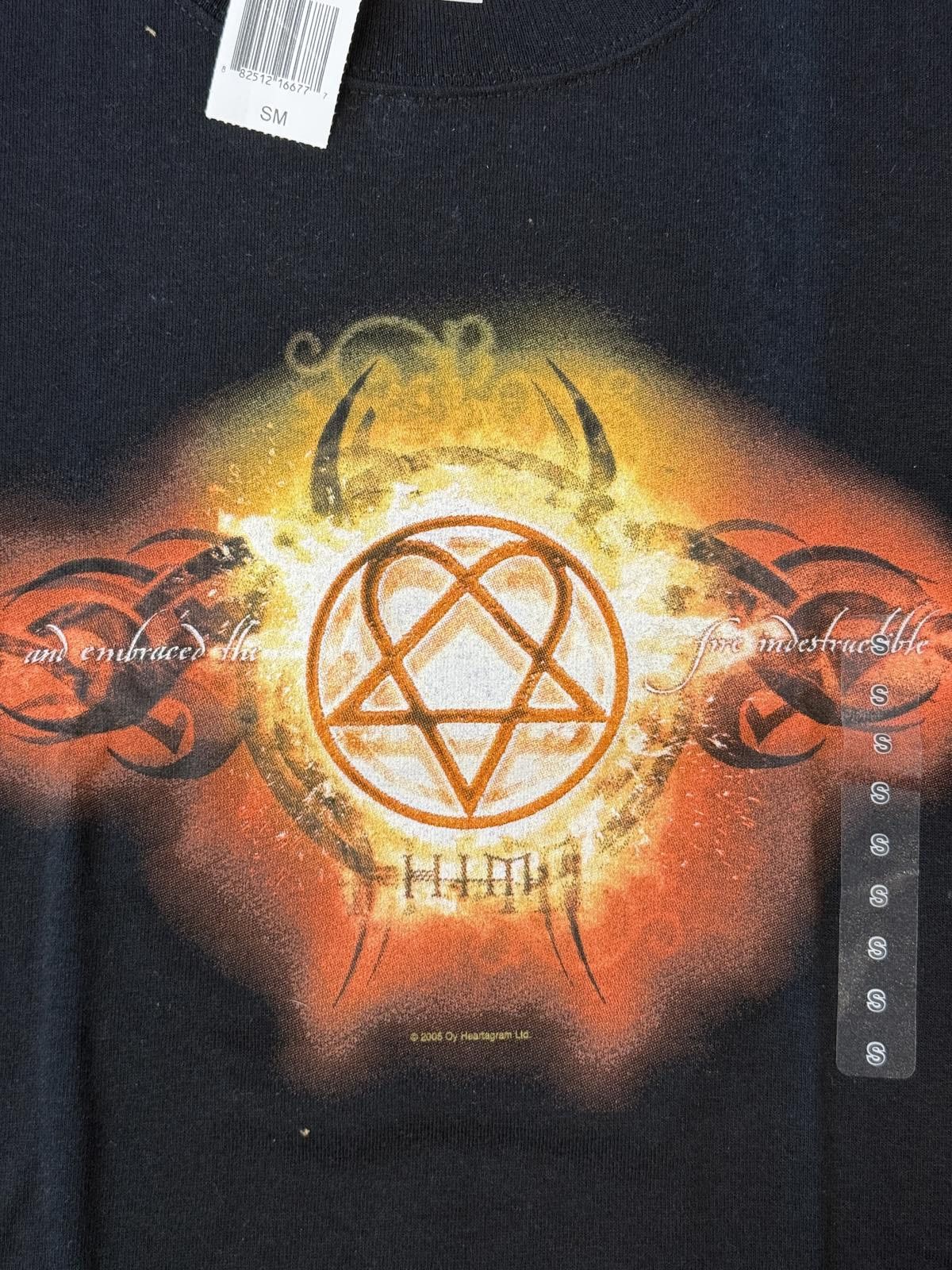 Designer HIM Heartagram Band T-shirt Love Metal Album Tee - S Size US XS / EU 42 / 0 - 5 Thumbnail