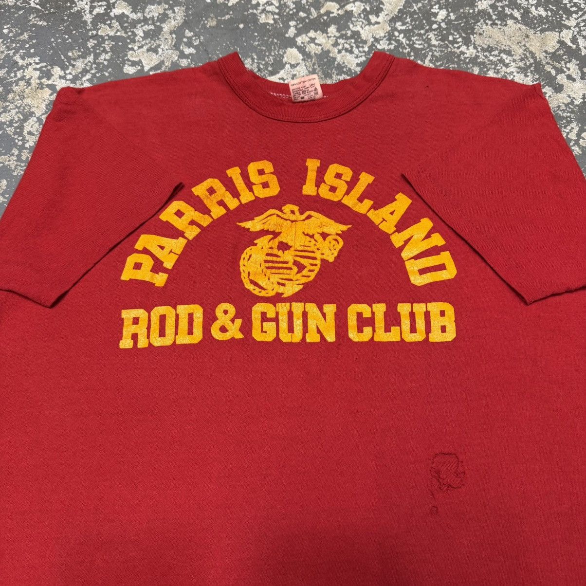Russell Athletic True Vintage Parris Island Rod And Gun Club 70s Russell Mari Size US L / EU 52-54 / 3 - 3 Thumbnail