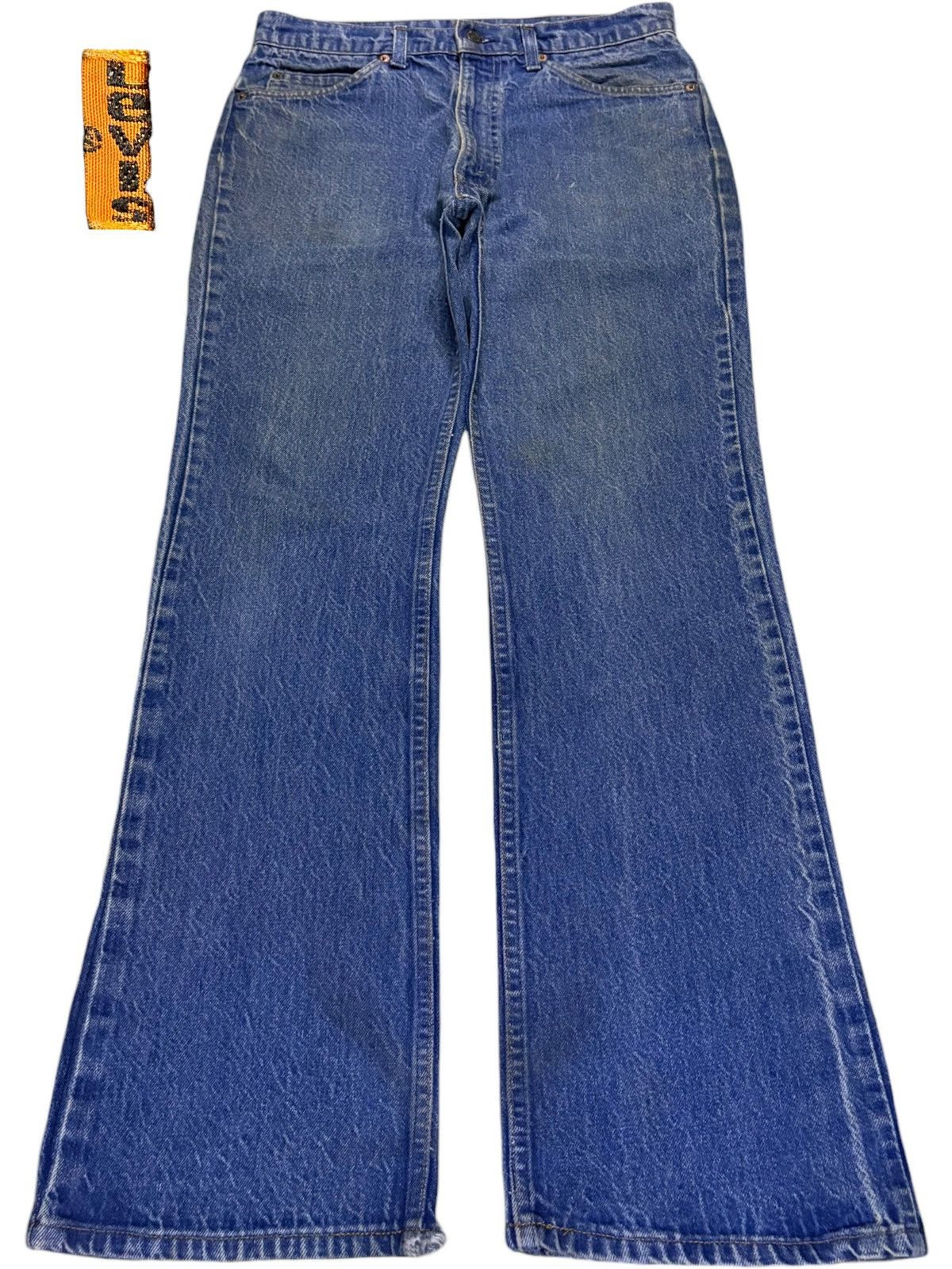 Levi's Vintage 70s Levis 517 Orange Tab Mud Wash Flare Jeans Size US 30 / EU 46 - 1 Thumbnail