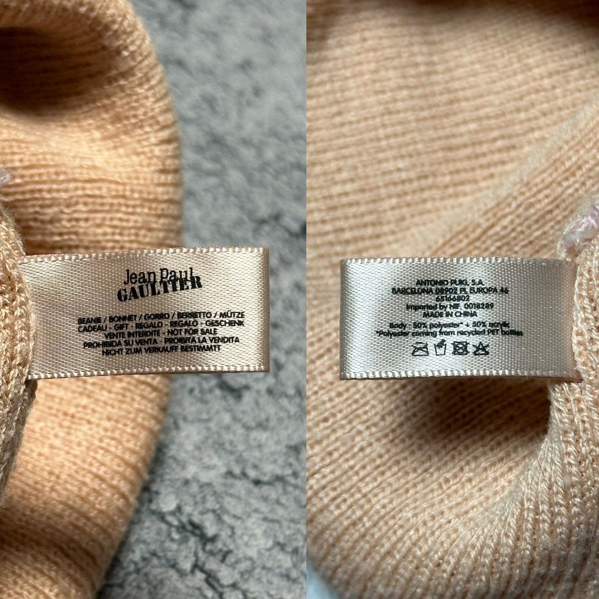 Jean Paul Gaultier Jean Paul Gaultier 🍑 JPG Beanie Hat Size ONE SIZE - 8 Thumbnail