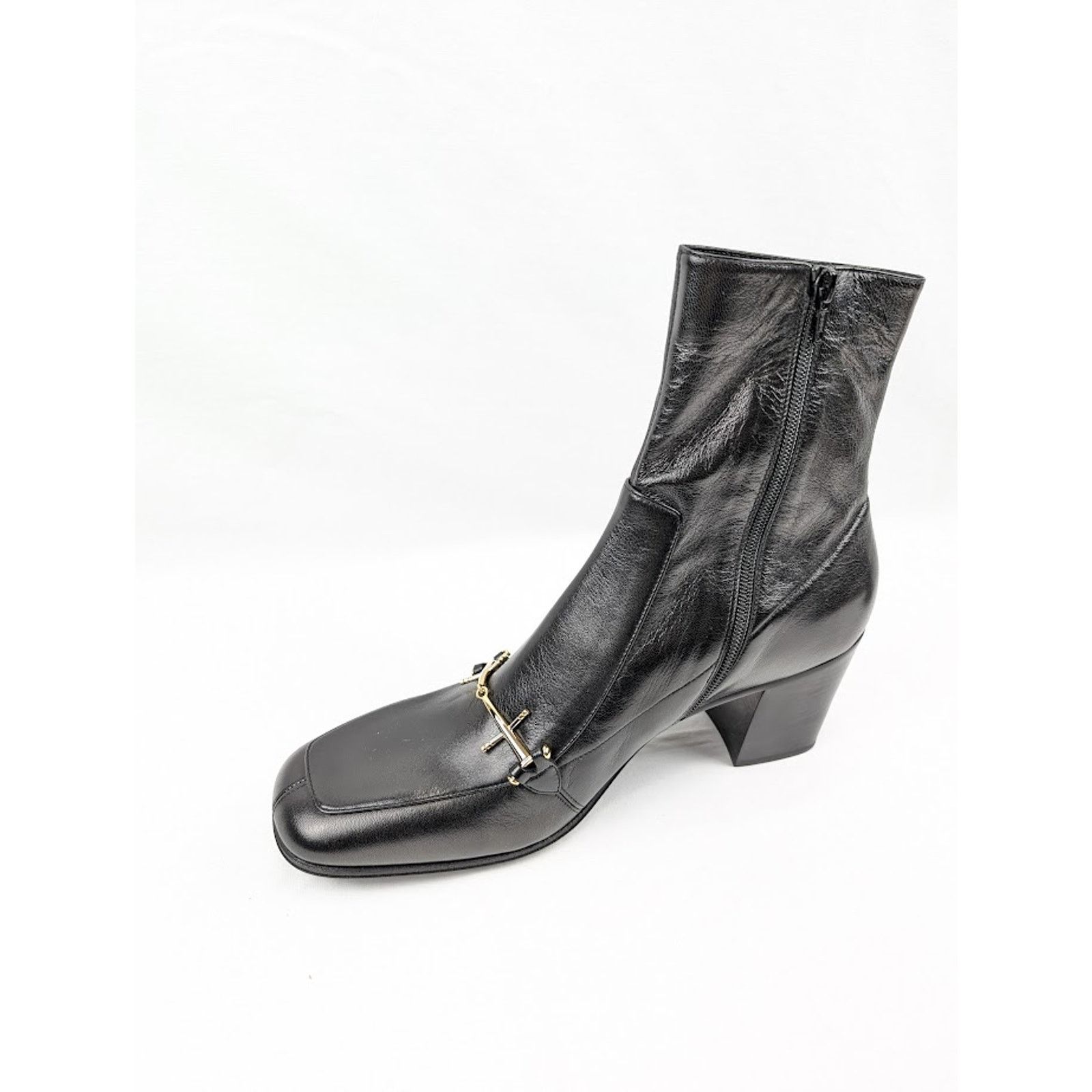 Saint Laurent Paris o1rshd1 Beau 75 Horsebit Boots in Black 43 Size US 10 / EU 43 - 8 Thumbnail