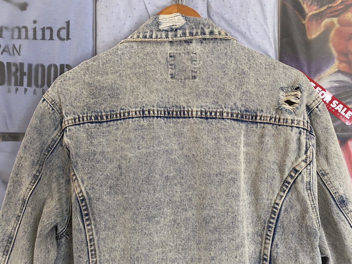 Bershka Vintage Distressed Trash Berska Denim Jacket like Amiri Size US M / EU 48-50 / 2 - 9 Thumbnail
