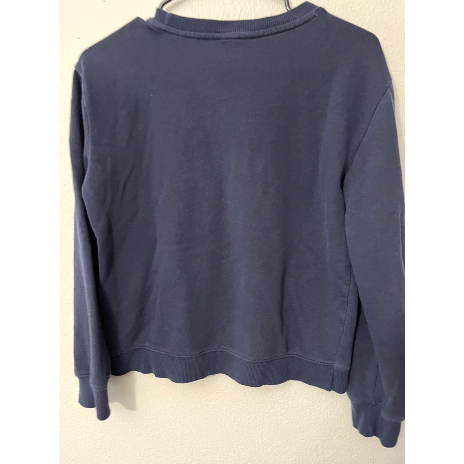 Nautica VINTAGE Nautica Sweater Women Small Navy Blue Long Sleeve Pullover Cotton Blend Retro Womens Size S / US 4 / IT 40 - 2 Thumbnail