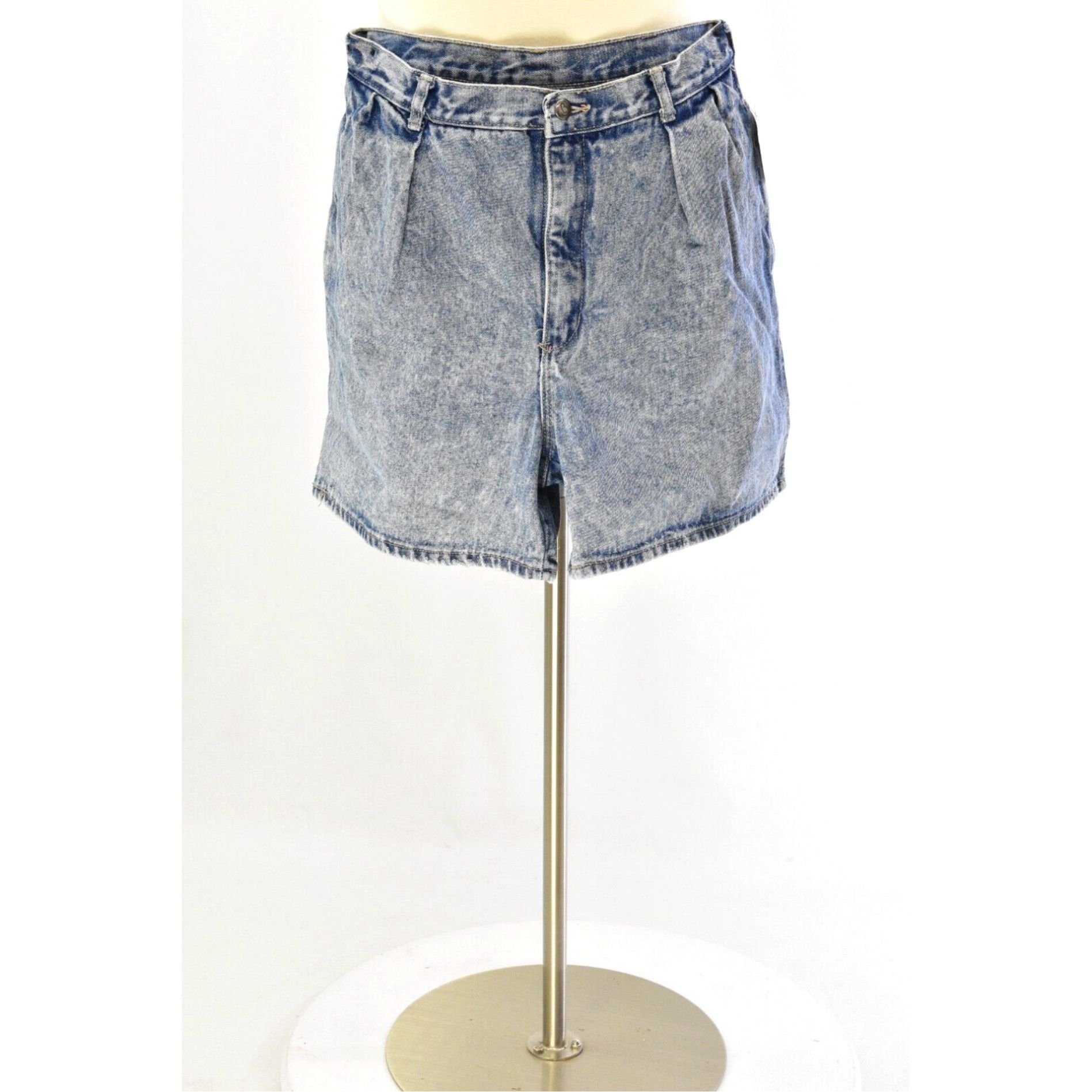 Vintage Dark Acid Wash Pleated Front Denim Shorts for Men with 32 Waist and 5 Inch Inseam by Baldassini Vintage Grailed