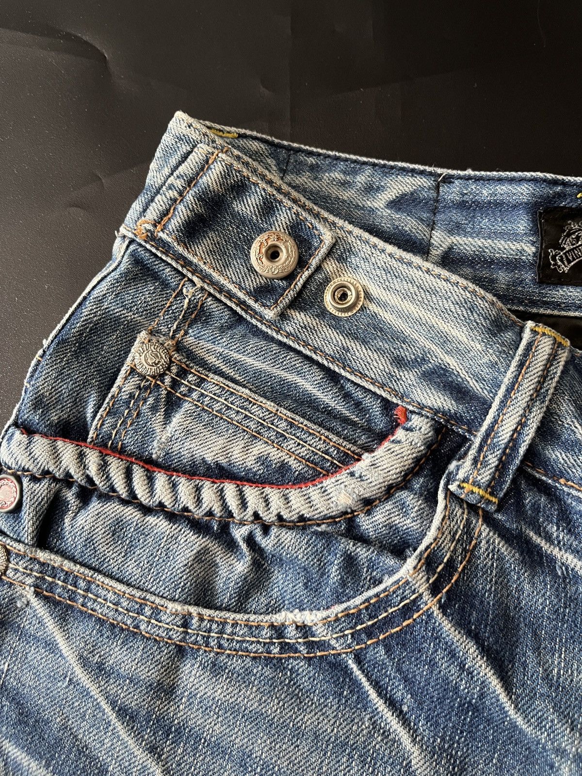 Christian Audigier Super Japanese Red Pepper Distressed jeans Size US 30 / EU 46 - 11 Thumbnail
