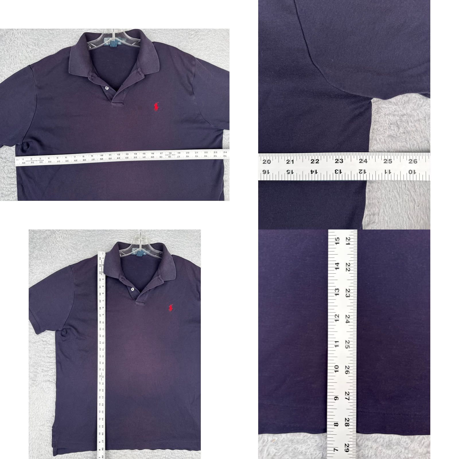 Ralph Lauren VINTAGE Ralph Lauren Polo Shirt Mens XL Blue 100% Cotton Regular Short Sleeve Size US XL / EU 56 / 4 - 8 Thumbnail